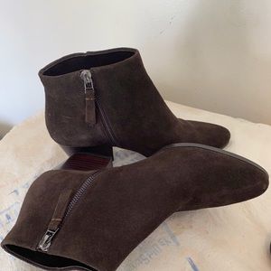 Brown suede boots